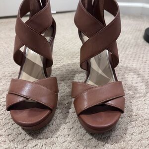 Jessica Simpson Brown Strappy Heels